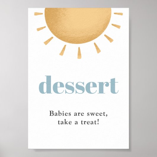 Poster Symbole du Baby shower Sunshine Boho (Devant)