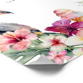 Poster Symbole du bar à boisson Tropical Luau Pool (Coin)