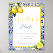 Poster Symbole du bar à fleurs méditerranéen italien (Devant)