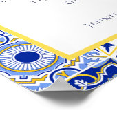 Poster Symbole du bar à fleurs méditerranéen italien (Coin)