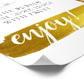 Poster Symbole du bar Mimosa pour brunch nuptial si éléga (Coin)