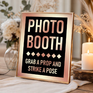 Poster Symbole du boîtier photo Rose Gold Mariage moderne