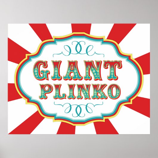 Poster Symbole du carnaval ou du cirque géant Plinko (Devant)