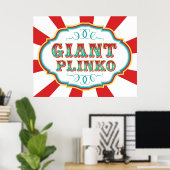 Poster Symbole du carnaval ou du cirque géant Plinko (Bureau à domicile)