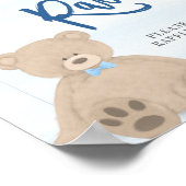 Poster Symbole du chevalier bleu ours en peluche (Coin)