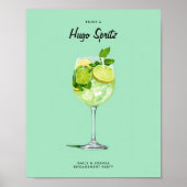 Poster Symbole du cocktail Hugo Spritz Engagement Party (Devant)