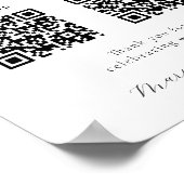 Poster Symbole du code QR du fonds de lune de miel (Coin)