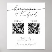 Poster Symbole du code QR du fonds de lune de miel (Devant)