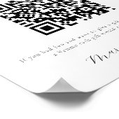 Poster Symbole du code QR du fonds de lune de miel (Coin)