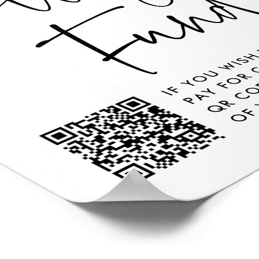 Poster Symbole du code QR du Fonds du Collège moderne (Coin)