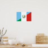 Poster symbole du demi-drapeau guatemala mexique (Cuisine)