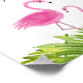 Poster Symbole du Flamant rose Baby shower Traitements (Coin)