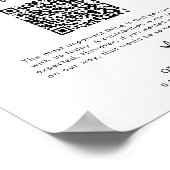 Poster Symbole du fonds Lune de miel du Code QR, signatur (Coin)