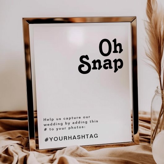 Poster Symbole du hashtag Oh Snap