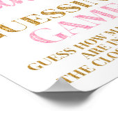 Poster Symbole du jeu Confetti en or rose (Coin)