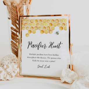 Poster SYMBOLE DU JEU DE Baby shower DE CHASSE CALLA Bee 