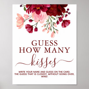 Poster SYMBOLE DU JEU DE CONSULTATION DE Baby shower Flor