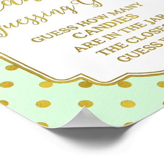 Poster Symbole du jeu de guesser les points d'or Mint (Coin)