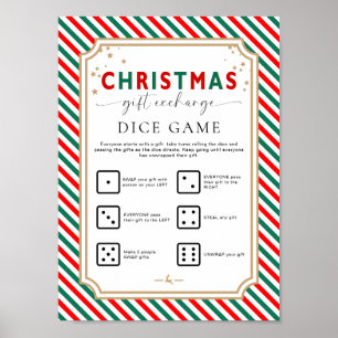 Poster Symbole du jeu d'échange de cadeaux de Noël