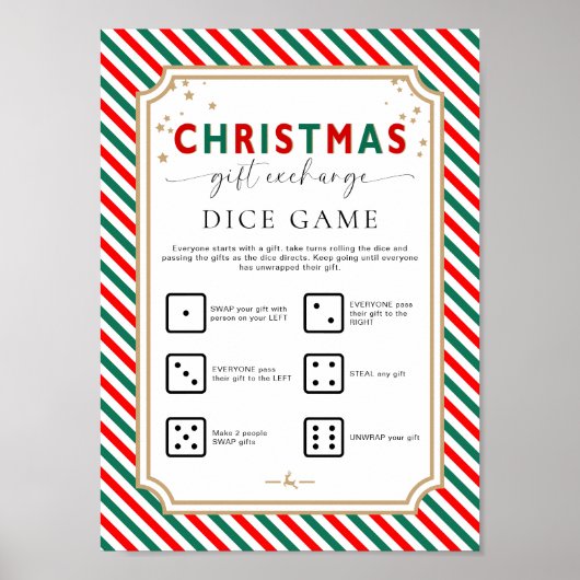 Poster Symbole du jeu d'échange de cadeaux de Noël (Devant)