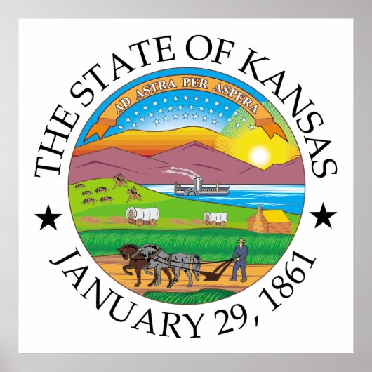 Poster Symbole du Kansas (Devant)