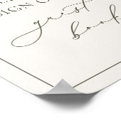 Poster SYMBOLE DU LIVRE D'HARMONIE Olive Green (Coin)