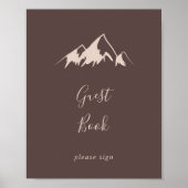 Poster Symbole du livre d'hôtes Clear Mountain Country (Devant)