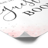 Poster Symbole du livre d'invité Blush Pink and Silver (Coin)