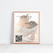 Poster Symbole du Mariage du code QR pour le fonds de lun