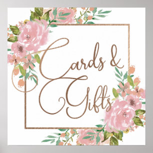 Poster Symbole du Mariage pour cartes et cadeaux Roses