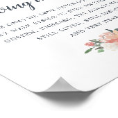 Poster Symbole du Mémorial Mariage Floral du Milieu d'été (Coin)