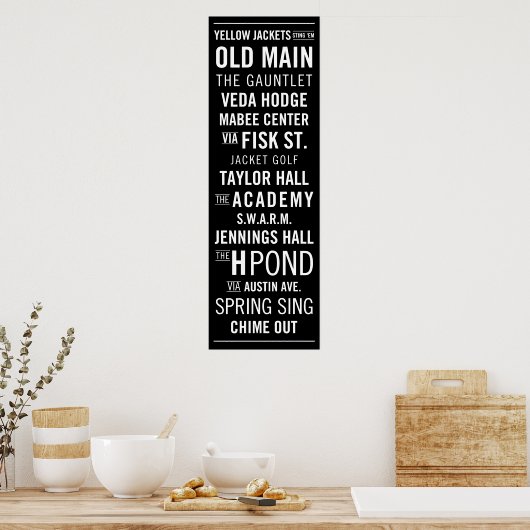 Poster Symbole du métro Howard Payne (Cuisine)