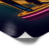 Poster Symbole du néon du milieu du siècle Cocktail Hour  (Coin)