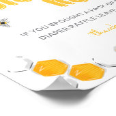 Poster SYMBOLE DU PARADIS DU Baby shower D'Abeille Sucrée (Coin)