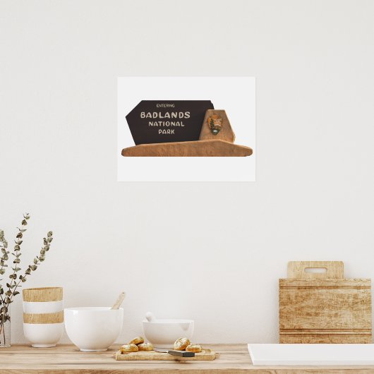 Poster Symbole du parc national des Badlands (Cuisine)