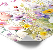 Poster Symbole du parti Papillons et Fleurs (Coin)