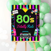 Poster Symbole du Parti rétro Neon 80s