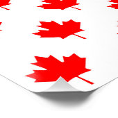 Poster symbole du pays du canada feuille d'érable texte m (Coin)