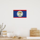 Poster Symbole du pays du pavillon du Belize (Cuisine)