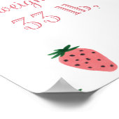 Poster SYMBOLE DU PREMIER ANNIVERSAIRE DE LA Fraise (Coin)