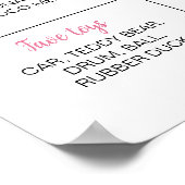 Poster Symbole du premier anniversaire de l'ours en peluc (Coin)