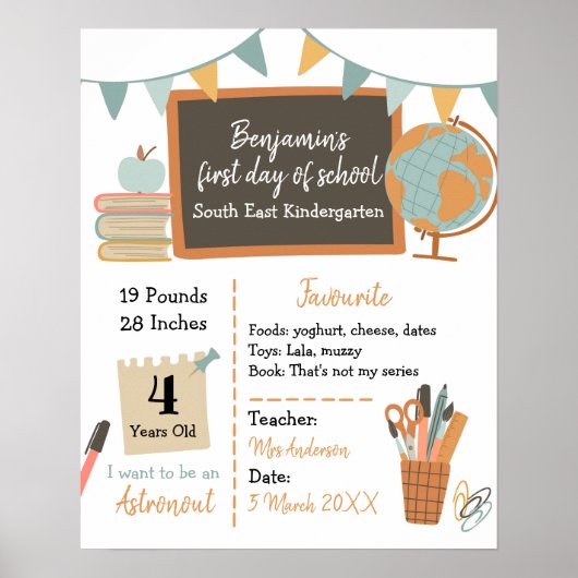 Poster Symbole du premier jour de la maternelle (Devant)