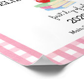 Poster SYMBOLE DU PREMIER JOUR DE L'ÉCOLE En vichy Apple (Coin)