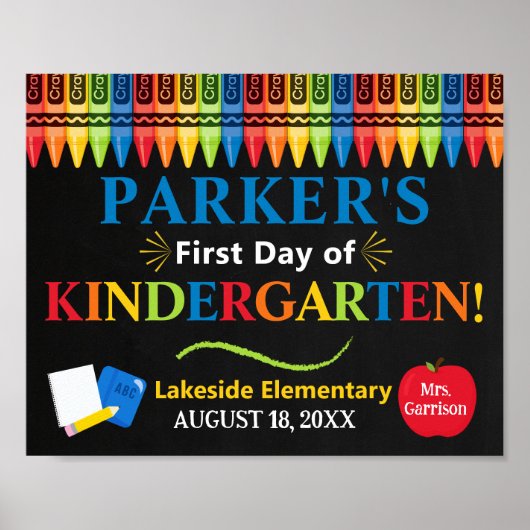 Poster Symbole du premier jour de l'école maternelle (Devant)