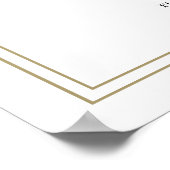 Poster Symbole du programme de mariage floral Boho couleu (Coin)