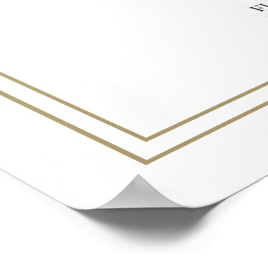 Poster Symbole du programme de mariage floral Boho couleu (Coin)