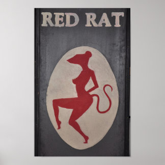 Poster Symbole du pub Red Rat