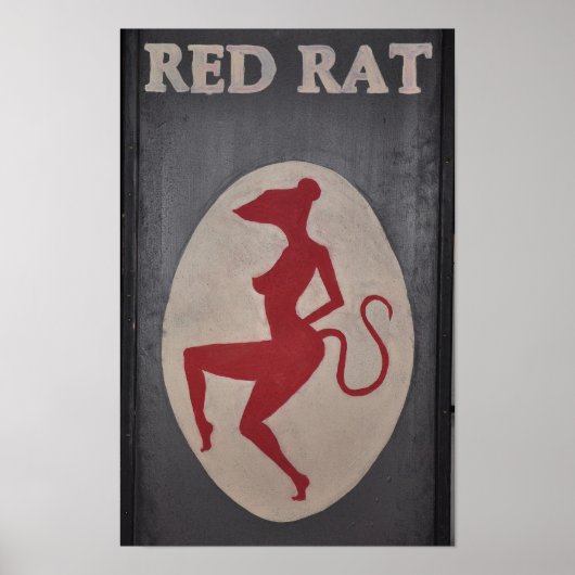 Poster Symbole du pub Red Rat (Devant)