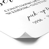 Poster Symbole du service de navette de calligraphie noir (Coin)