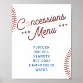 Poster Symbole du socle de concession de baseball de la r (Devant)